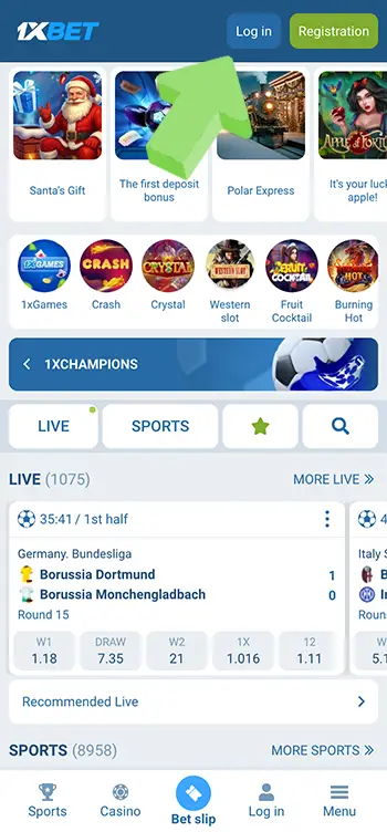 02 Click or tap on the “Log In” button