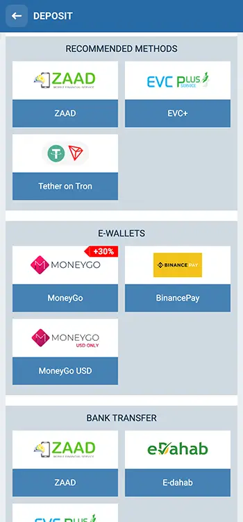 03 Select your preferred payment method