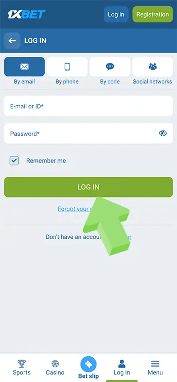 05 Press Sign In to access your betting account instantly