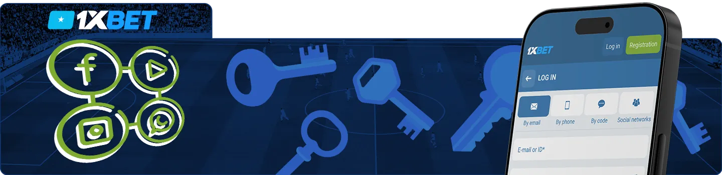 1xBet login methods