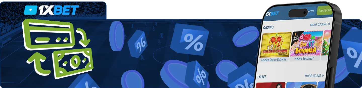 How to deposit money in the 1xBet app